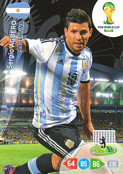 Sergio Aguero Argentina Panini 2014 World Cup #15